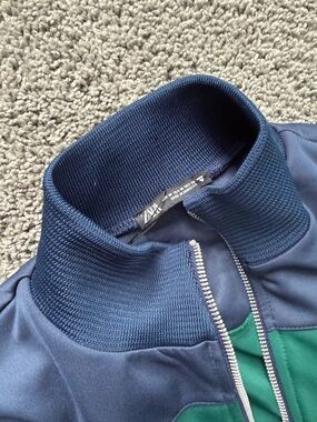 Zara Blue and Green Colorblock Track Jacket
